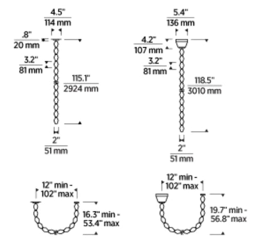 قلادة لؤلؤ زجاجية من رايلايت مع ثريا معلقة