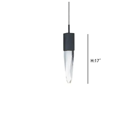 Rylight moderne en luxe ronde/rechthoekige plafondhanglamp in zwarte afwerking