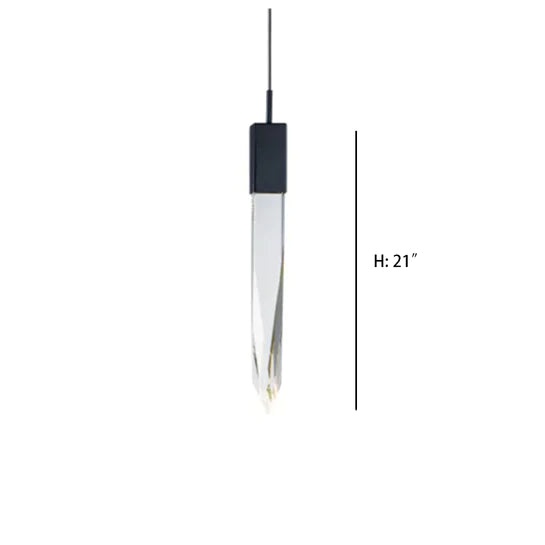 Rylight moderne en luxe ronde/rechthoekige plafondhanglamp in zwarte afwerking