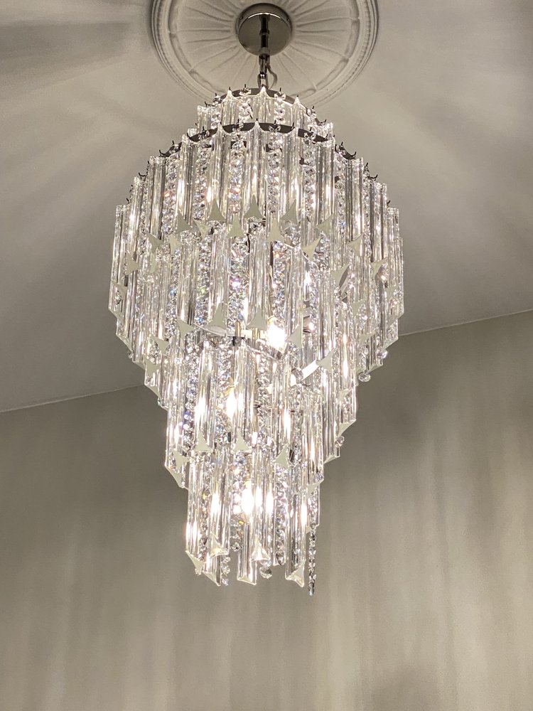 Rylight 6/12/18/20/21/27-licht extra lange kristallen kroonluchter