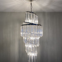 Rylight 6/12/18/20/21/27-licht extra lange kristallen kroonluchter