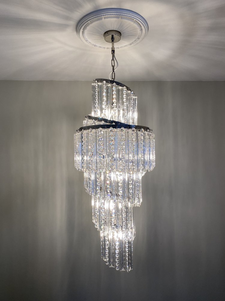 Rylight 6/12/18/20/21/27-licht extra lange kristallen kroonluchter