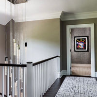 ثريا Rylight 3/7/13/25/41-Light Glacier Bubble Crystsal باللون الذهبي/الكروم/الأسود