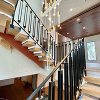 ثريا Rylight 3/7/13/25/41-Light Glacier Bubble Crystsal باللون الذهبي/الكروم/الأسود