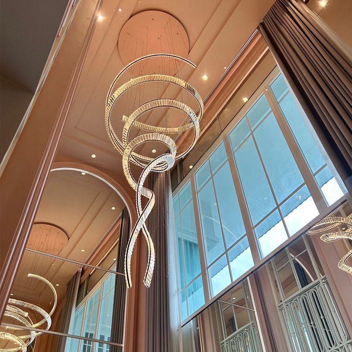 Rylight luxe spiraalvormige kristallen kroonluchter