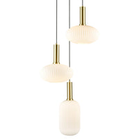 ثريا زجاجية فاخرة وحديثة من Rylight 3-Light Nordic Minimalist