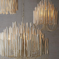 Rylight 5/6-Light Modern Branch Modeling Chandelier in White/Black Color