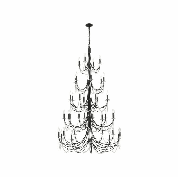 ثريا شموع Rylight 3/4/5-Tier باللون الذهبي/الأسود