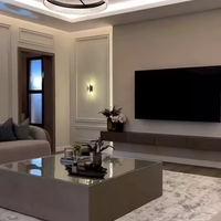 ثريا ذات قضيب زجاجي ذات طبلة مستديرة من رايلايت