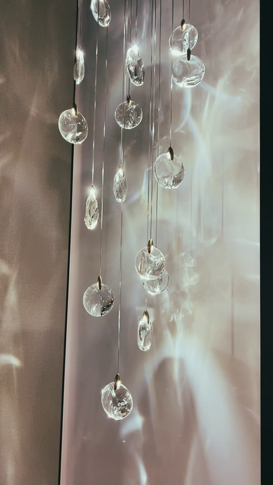 Rylight Light luxe kristallen jade kroonluchter voor trap/foyer/ruimte met hoog plafond 