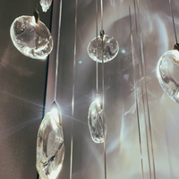 Rylight Light luxe kristallen jade kroonluchter voor trap/foyer/ruimte met hoog plafond 