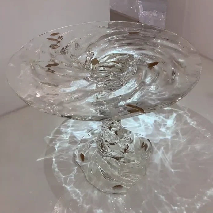 Transparent Acrylic Resin Ripple Coffee Table/Chair