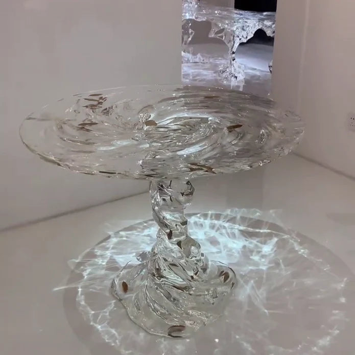 Transparent Acrylic Resin Ripple Coffee Table/Chair