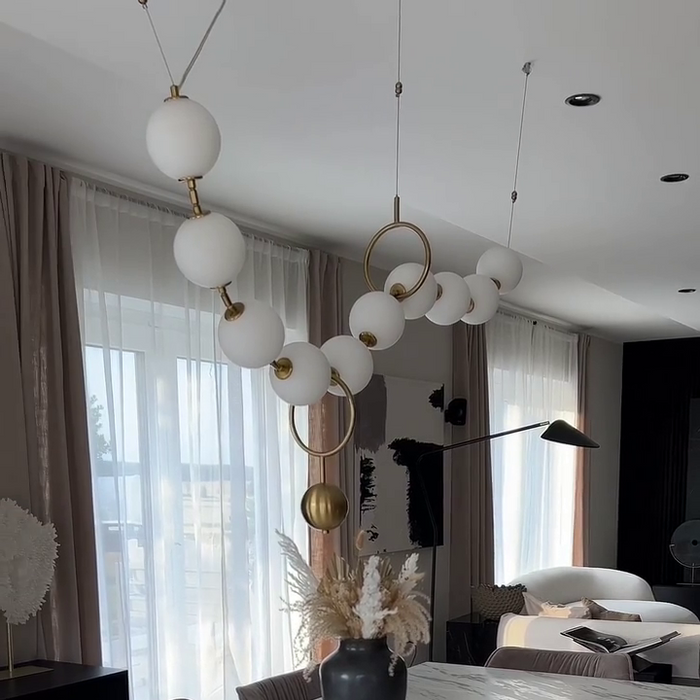 Rylight moderne eenvoudige acryl parelketting kroonluchter