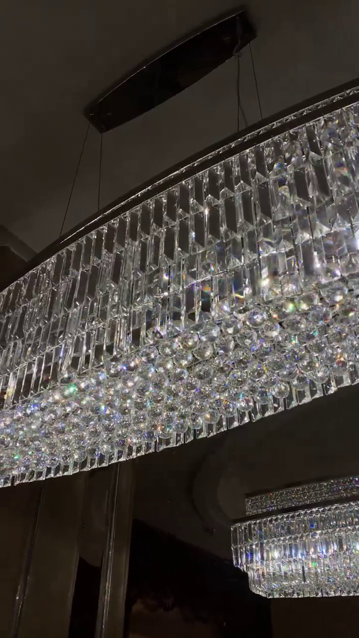 Luxe 3-laags kristallen kroonluchter voor eetkamer/woonkamer