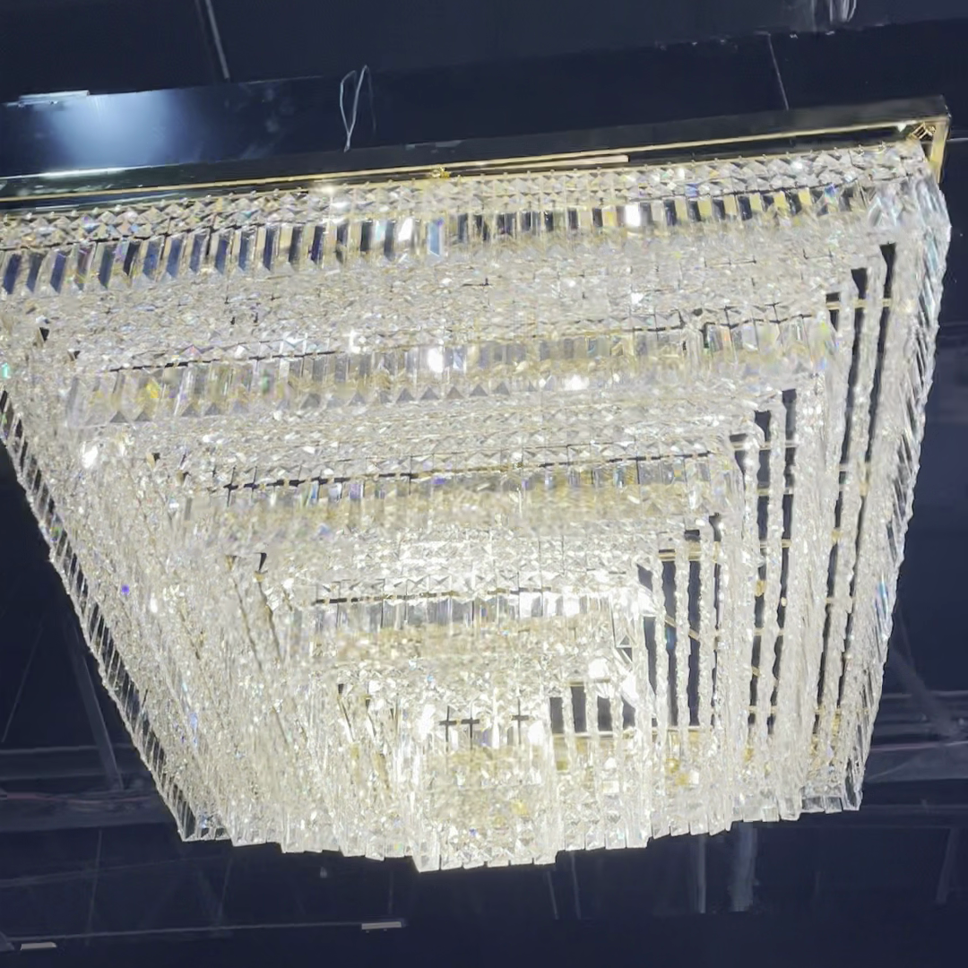 Rylight moderne vierkante kristallen kroonluchter 