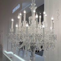 Luxe kaarslicht kristallen vloerlamp 