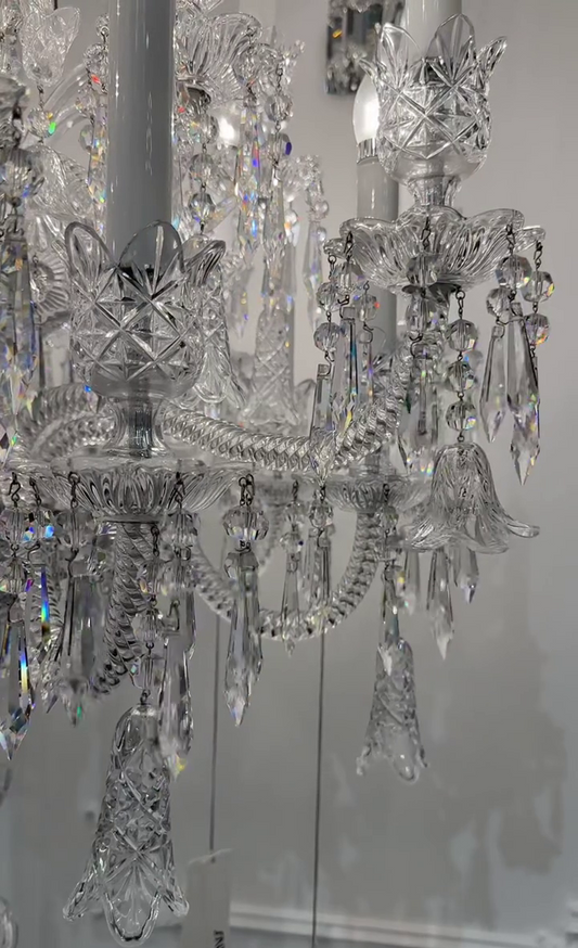 Luxe kaarslicht kristallen vloerlamp 