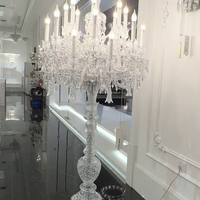 Luxe kaarslicht kristallen vloerlamp 