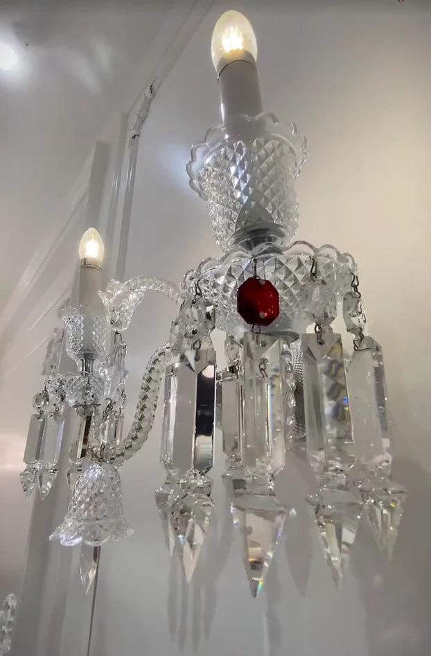 Rylight 2-Arm Candle Light Crystal Wall Light