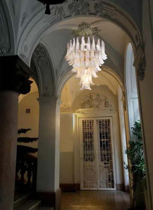 Rylight 5/6-laags traditionele Italiaanse glazen kroonluchter uit het midden van de eeuw