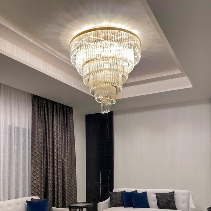 Rylight 4/5/6-Tier Adjustable Crystal Chandelier