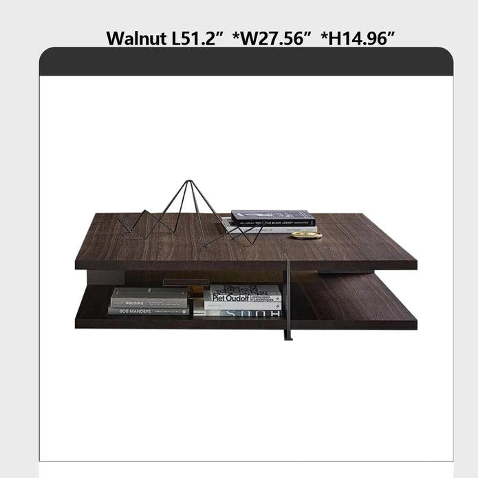 Modern Minimalism Wood/Marble Coffee Table